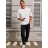 Runcati Mens Casual T-Shirts Short Sleeve Lightweight Oversized Summer Cotton Tee Beach Crew Neck Tops(White)