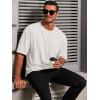 Runcati Mens Casual T-Shirts Short Sleeve Lightweight Oversized Summer Cotton Tee Beach Crew Neck Tops(White)