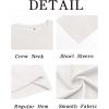Runcati Mens Casual T-Shirts Short Sleeve Lightweight Oversized Summer Cotton Tee Beach Crew Neck Tops(White)