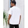 Runcati Mens Linen Cuban Guayabera Shirts Button Down Short Sleeve Shirt Cotton Hippie Summer Beach Vacation Shirts(White)