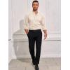 Runcati Mens Linen Henley Shirts Casual Lightweight 3/4 Sleeve T-Shirt Summer Beach Yoga Hippie Tops(Beige)