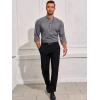 Runcati Mens Linen Henley Shirts Casual Lightweight 3/4 Sleeve T-Shirt Summer Beach Yoga Hippie Tops(Dark Grey)