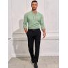 Runcati Mens Linen Henley Shirts Casual Lightweight 3/4 Sleeve T-Shirt Summer Beach Yoga Hippie Tops(Olive Green)