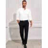 Runcati Mens Linen Henley Shirts Casual Lightweight 3/4 Sleeve T-Shirt Summer Beach Yoga Hippie Tops(White)