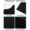 Runcati Mens Short Sleeve T-Shirts Casual Knit Texture Crewneck Pocket Tee Tops Loose Fit Summer Shirt(Black)