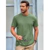 Runcati Mens Short Sleeve T-Shirts Classic Crew Neck Casual Shirt Summer Basic Lightweight Fashion Moisture Wicking Tees(Army Green)
