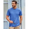Runcati Mens Short Sleeve T-Shirts Classic Crew Neck Casual Shirt Summer Basic Lightweight Fashion Moisture Wicking Tees(Blue)