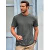 Runcati Mens Short Sleeve T-Shirts Classic Crew Neck Casual Shirt Summer Basic Lightweight Fashion Moisture Wicking Tees(Dark Grey)