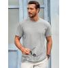 Runcati Mens Short Sleeve T-Shirts Classic Crew Neck Casual Shirt Summer Basic Lightweight Fashion Moisture Wicking Tees(Light Gray)