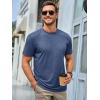 Runcati Mens Short Sleeve T-Shirts Classic Crew Neck Casual Shirt Summer Basic Lightweight Fashion Moisture Wicking Tees(Navy)