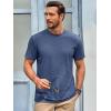Runcati Mens Short Sleeve T-Shirts Classic Crew Neck Casual Shirt Summer Basic Lightweight Fashion Moisture Wicking Tees(Navy)