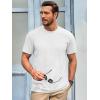 Runcati Mens Short Sleeve T-Shirts Classic Crew Neck Casual Shirt Summer Basic Lightweight Fashion Moisture Wicking Tees(White)