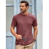 Runcati Mens Short Sleeve T-Shirts Classic Crew Neck Casual Shirt Summer Basic Lightweight Fashion Moisture Wicking Tees(Wine Red)