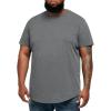 Runcati Mens Big and Tall Shirts Short Sleeve Crew Neck Casual T-Shirt Hipster Hip Hop Longline Tee Shirts(Dark Grey)