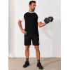 Runcati Mens Casual Slim Fit T Shirts Raglan Short Sleeve Crewneck Baseball Tees Color Block Workout Fashion Shirt(White)
