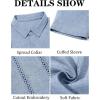 Runcati Mens Guayabera Shirts Short Sleeve Casual Cuban Linen Shirt Button Down Beach Summer Mexican Shirts(Baby Blue)