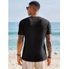 Runcati Mens Short Sleeve T-Shirts Graphic Crewneck Casual Printed Tee Summer Beach Hawaiian Vintage Shirts(Black)