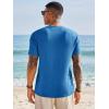 Runcati Mens Short Sleeve T-Shirts Graphic Crewneck Casual Printed Tee Summer Beach Hawaiian Vintage Shirts(Blue)