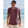 Runcati Mens Short Sleeve T-Shirts Graphic Crewneck Casual Printed Tee Summer Beach Hawaiian Vintage Shirts(Burgundy)