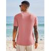 Runcati Mens Short Sleeve T-Shirts Graphic Crewneck Casual Printed Tee Summer Beach Hawaiian Vintage Shirts(Dark Pink)
