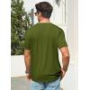 Runcati Mens T-Shirts Short Sleeve V Neck Casual Classic Shirt Summer Stretchy Regular Fit Lightweight Tees(Army Green)