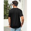 Runcati Mens T-Shirts Short Sleeve V Neck Casual Classic Shirt Summer Stretchy Regular Fit Lightweight Tees(Black)