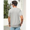 Runcati Mens T-Shirts Short Sleeve V Neck Casual Classic Shirt Summer Stretchy Regular Fit Lightweight Tees(Light Grey)