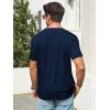 Runcati Mens T-Shirts Short Sleeve V Neck Casual Classic Shirt Summer Stretchy Regular Fit Lightweight Tees(Navy)