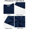 Runcati Mens T-Shirts Short Sleeve V Neck Casual Classic Shirt Summer Stretchy Regular Fit Lightweight Tees(Navy)
