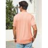 Runcati Mens T-Shirts Short Sleeve V Neck Casual Classic Shirt Summer Stretchy Regular Fit Lightweight Tees(Pink)