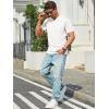 Runcati Mens T-Shirts Short Sleeve V Neck Casual Classic Shirt Summer Stretchy Regular Fit Lightweight Tees(White)