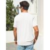 Runcati Mens T-Shirts Short Sleeve V Neck Casual Classic Shirt Summer Stretchy Regular Fit Lightweight Tees(White)