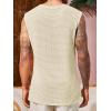 Runcati Mens Waffle Tank Tops Sleeveless T-Shirts Athletic Muscle Summer Beach Hippie Shirts(Beige)