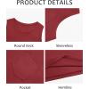 Runcati Men’s Sleeveless Tank Tops Crewneck Workout Gym Cotton Muscle Pocket T Shirt(Burgundy)