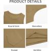 Runcati Men’s Sleeveless Tank Tops Crewneck Workout Gym Cotton Muscle Pocket T Shirt(Camel)