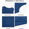 Runcati Men’s Sleeveless Tank Tops Crewneck Workout Gym Cotton Muscle Pocket T Shirt(Navy Blue)