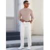 Runcati Mens Mock Turtleneck Sweater Slim Fit Casual Ribbed Knitted Pullover Fall Winter Basic Warm Sweaters(Apricot)