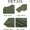 Runcati Mens Mock Turtleneck Sweater Slim Fit Casual Ribbed Knitted Pullover Fall Winter Basic Warm Sweaters(Army Green)