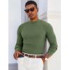 Runcati Mens Mock Turtleneck Sweater Slim Fit Casual Ribbed Knitted Pullover Fall Winter Basic Warm Sweaters(Army Green)