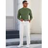Runcati Mens Mock Turtleneck Sweater Slim Fit Casual Ribbed Knitted Pullover Fall Winter Basic Warm Sweaters(Army Green)