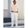 Runcati Mens Mock Turtleneck Sweater Slim Fit Casual Ribbed Knitted Pullover Fall Winter Basic Warm Sweaters(Beige)
