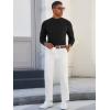 Runcati Mens Mock Turtleneck Sweater Slim Fit Casual Ribbed Knitted Pullover Fall Winter Basic Warm Sweaters(Black)