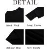Runcati Mens Mock Turtleneck Sweater Slim Fit Casual Ribbed Knitted Pullover Fall Winter Basic Warm Sweaters(Black)