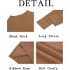 Runcati Mens Mock Turtleneck Sweater Slim Fit Casual Ribbed Knitted Pullover Fall Winter Basic Warm Sweaters(Brown)
