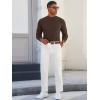 Runcati Mens Mock Turtleneck Sweater Slim Fit Casual Ribbed Knitted Pullover Fall Winter Basic Warm Sweaters(Coffee)