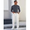 Runcati Mens Mock Turtleneck Sweater Slim Fit Casual Ribbed Knitted Pullover Fall Winter Basic Warm Sweaters(Dark Gray)