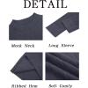 Runcati Mens Mock Turtleneck Sweater Slim Fit Casual Ribbed Knitted Pullover Fall Winter Basic Warm Sweaters(Dark Gray)