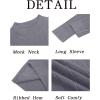 Runcati Mens Mock Turtleneck Sweater Slim Fit Casual Ribbed Knitted Pullover Fall Winter Basic Warm Sweaters(Gray)