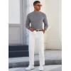 Runcati Mens Mock Turtleneck Sweater Slim Fit Casual Ribbed Knitted Pullover Fall Winter Basic Warm Sweaters(Gray)