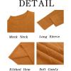 Runcati Mens Mock Turtleneck Sweater Slim Fit Casual Ribbed Knitted Pullover Fall Winter Basic Warm Sweaters(Red Brown)